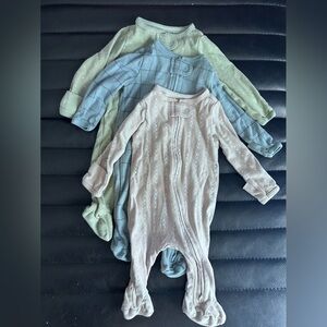 Cloud Island Kids One Pieces Footies - Green, Blue, Cream